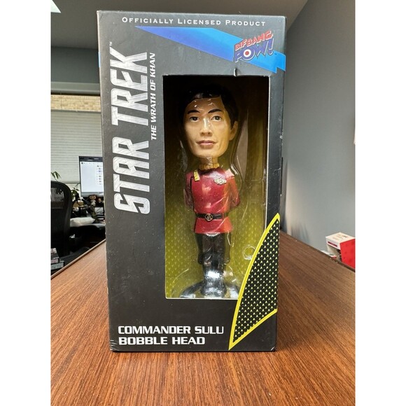 2014 Bif Bang Pow Star Trek The Wrath of Khan Commander Sulu Bobble Head - Picture 13 of 14